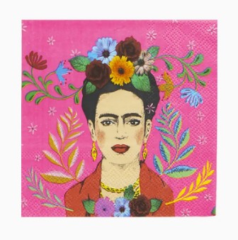 Talking Tables - Pink Frida Kahlo Cocktail Napkins