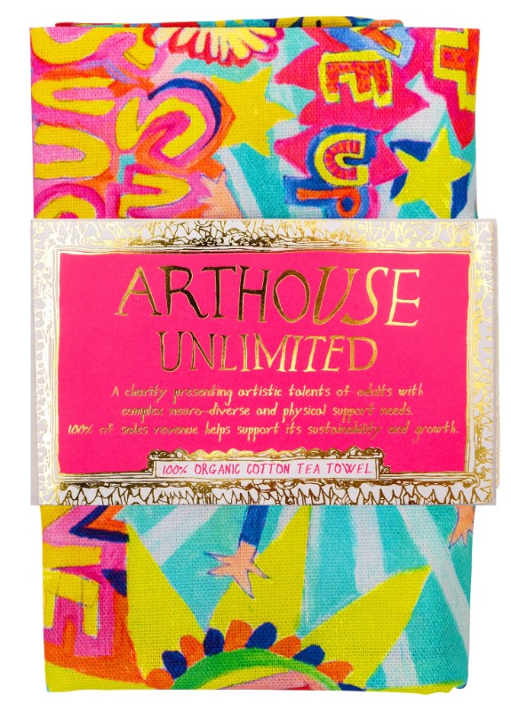 Arthouse Unlimited - Full of Joy, 100% Organic Cotton Tea Towel