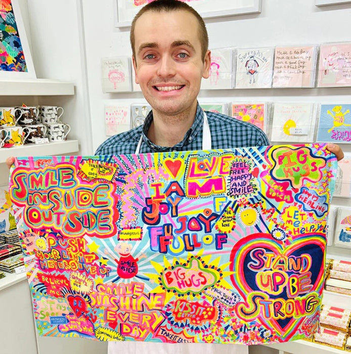 Arthouse Unlimited - Full of Joy, 100% Organic Cotton Tea Towel