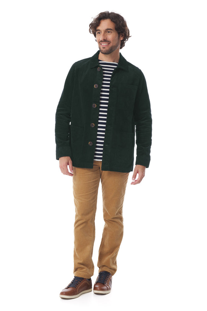NEW 25% OFF Mousqueton Corduroy Hilizon Jacket Cedre (Dark Green)