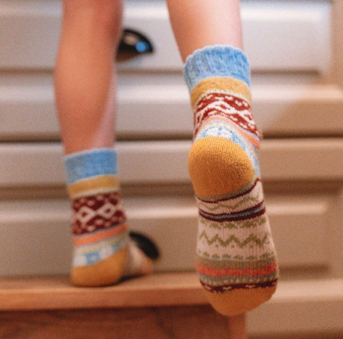 Kids Ida Fair Isle Nordic Woollen Socks