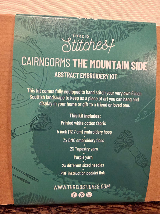 Threid Stitches -Cairngorms The Mountain Side Embroidery Kit