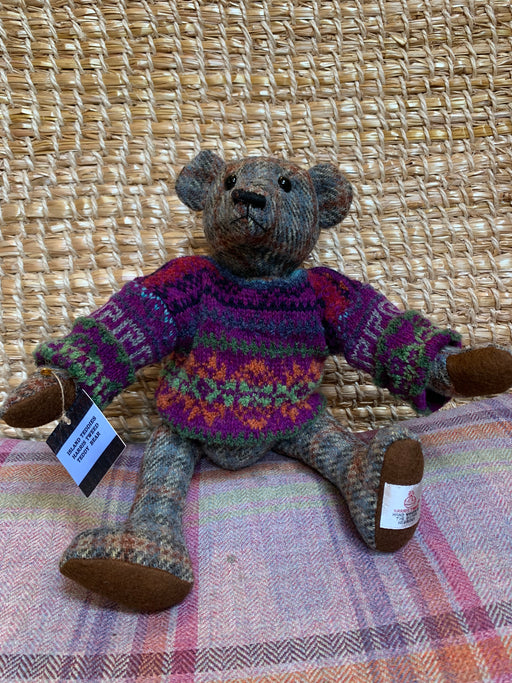 Island Bear Teddy with Bespoke Wild Lupin Sweater