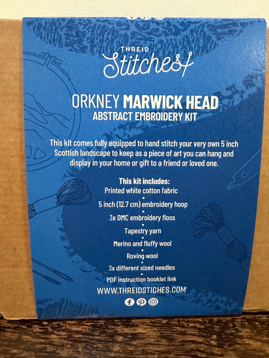 Threid Stitches - Orkney Marwick Head Embroidery Kit