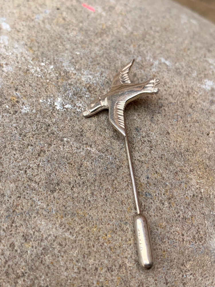 Pre Loved - Ola Gorie Silver Puffin Stick Pin