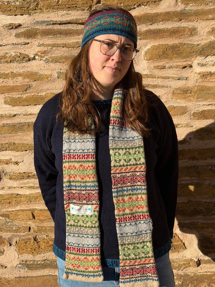 Rackwick Fair Isle Scarf in Shorelines