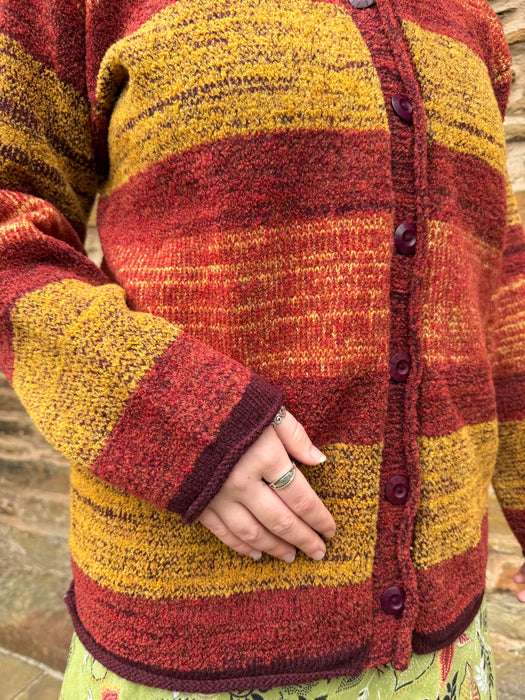 Judith Glue Orkney View Cardigan in Sunset