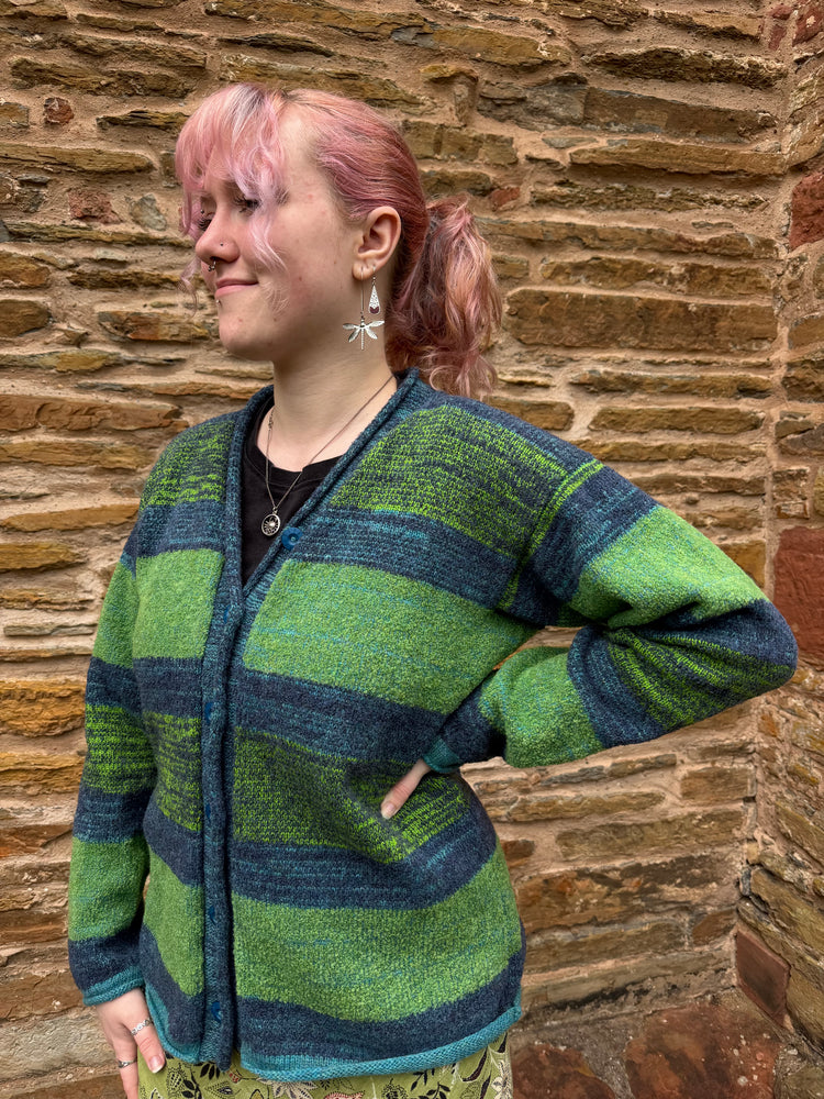 Judith Glue Orkney View Cardigan in Landscape