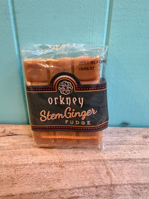 Orkney Stem Ginger Fudge 100g Bar