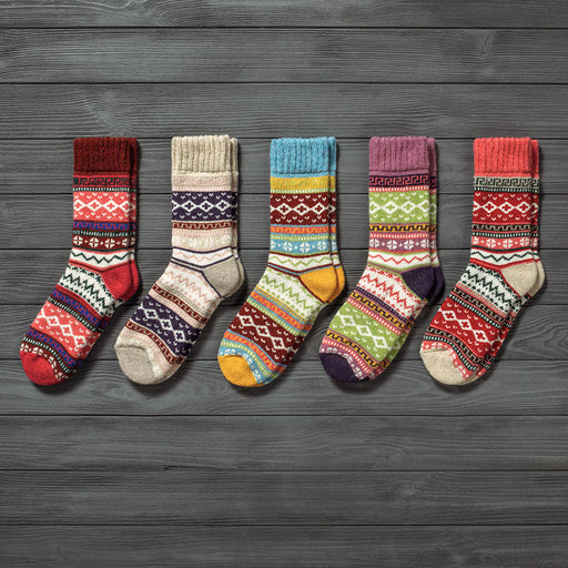 Ida Fair Isle Nordic Woollen  Socks