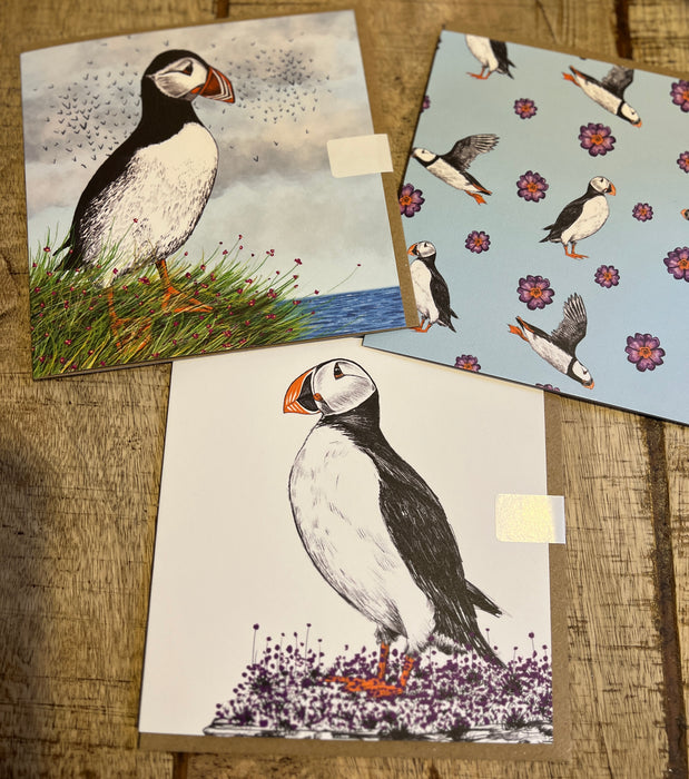 Tammie Norrie Orkney Puffin Set of Three Cards