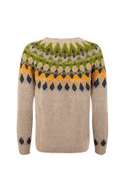 NEW Weird Fish Lowell Fair Isle Jumper -  Chalk