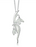 NEW Sheila Fleet Snowdrop Slender Silver Pendant Necklace In Crystal Enamel (EP228)