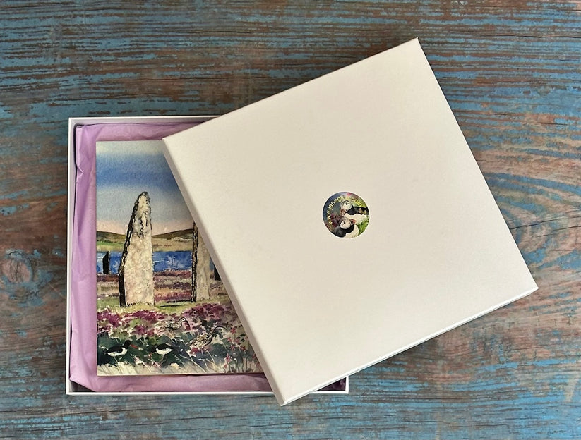 Jane Glue Oystercatchers and Curlews at the Ring of Brodgar Tiles