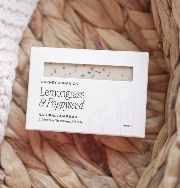 Moonshine Candle Co. - Orkney Organics Soap in 'Lemongrass and Poppyseed'