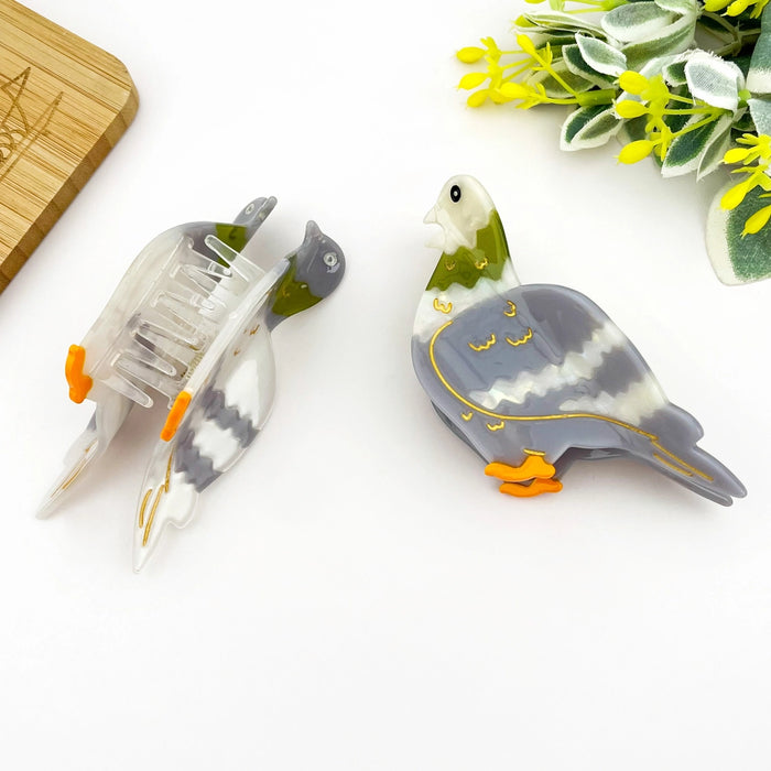 TheDivaSoap - Grey Pigeon Hair Claw Clip