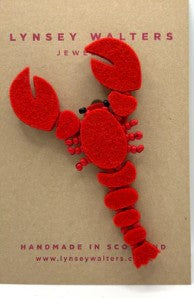 Lynsey Walters Lobster Brooch