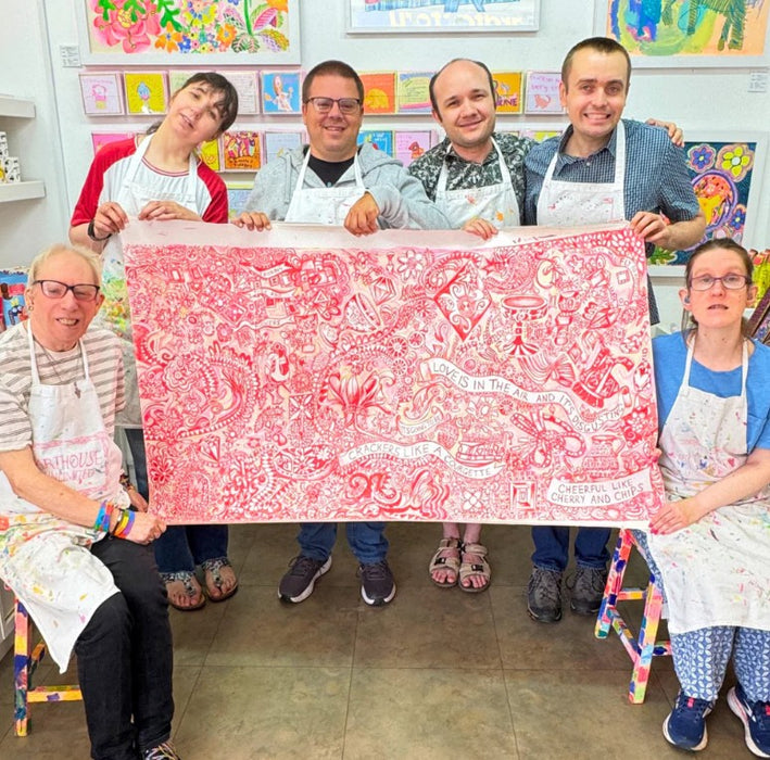 Arthouse Unlimited - Love Is In The Air, 100% Organic Cotton Tea Towel