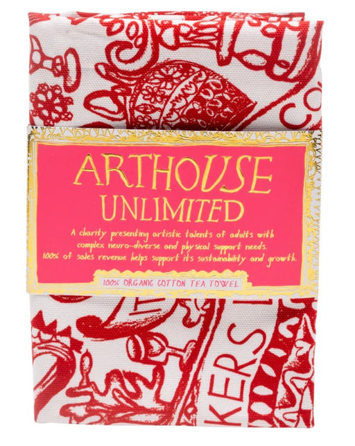 Arthouse Unlimited - Love Is In The Air, 100% Organic Cotton Tea Towel