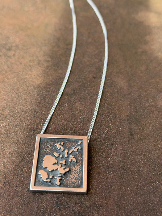 Pre Loved - Malcolm Gray Orkney Map Necklace