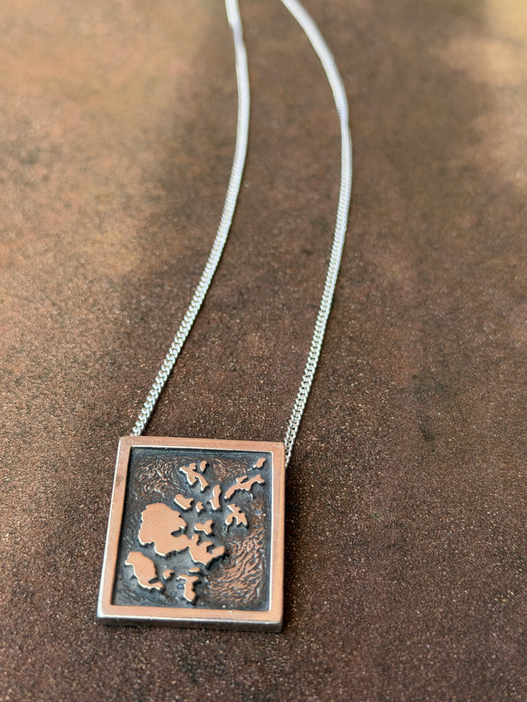 Pre Loved - Malcolm Gray Orkney Map Necklace