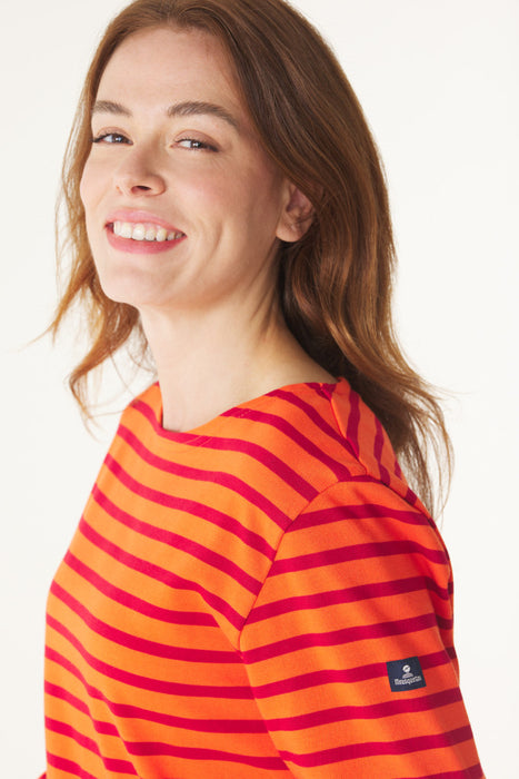 NEW Mousqueton Marinella Long-sleeved sailor shirt in Feu-Carmin