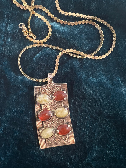 Pre Loved - Miracle Agate and Glass necklace