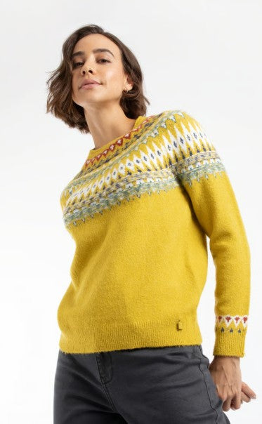 NEW 25% OFF Weird Fish Lowell Fair Isle Jumper Antique Moss