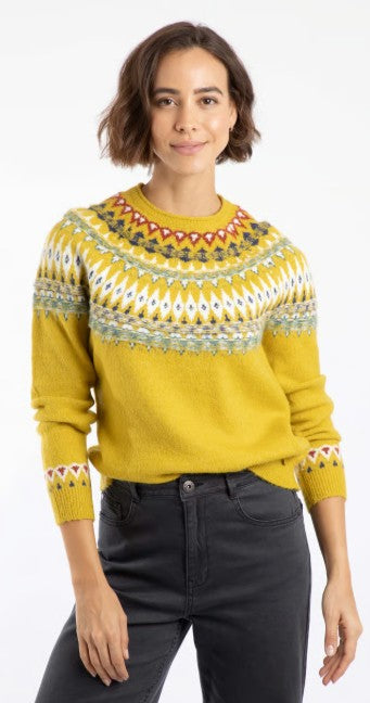 NEW 25% OFF Weird Fish Lowell Fair Isle Jumper Antique Moss