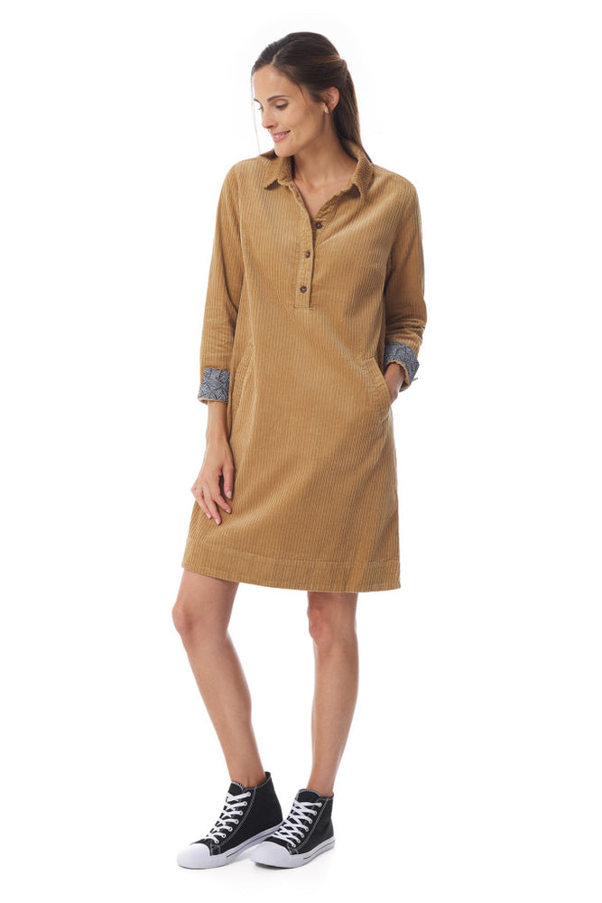 NEW 25% OFF Mousqueton Moustoir Corduroy dress in Houblon