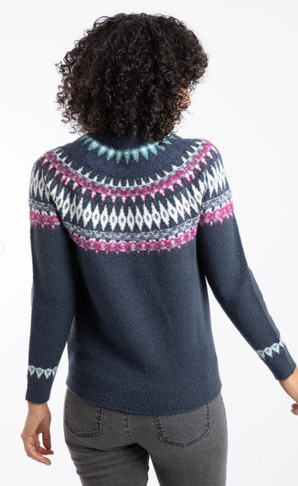 NEW 25% OFF Weird Fish Lowell Fair Isle Jumper Navy