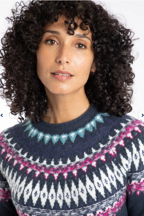 NEW 25% OFF Weird Fish Lowell Fair Isle Jumper Navy