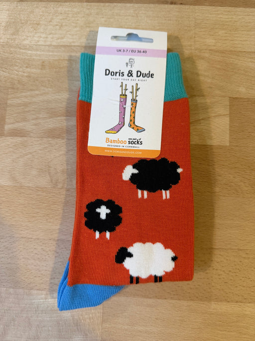 Doris & Dude Orange Sheep Socks