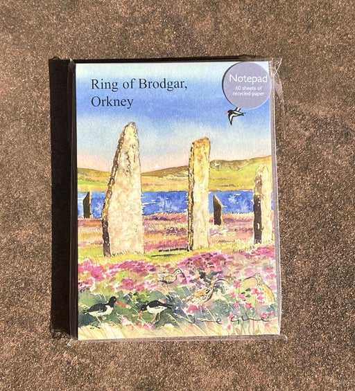 Jane Glue Oystercatchers at Ring of Brodgar Notepad