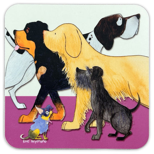 Emma Ball Paw Club Purple Coaster