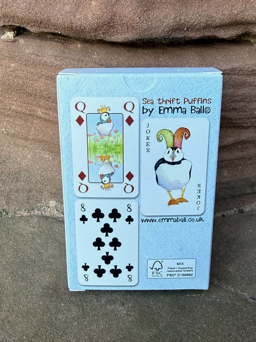 Emma Ball Sea Thrift Puffin's Playing Cards