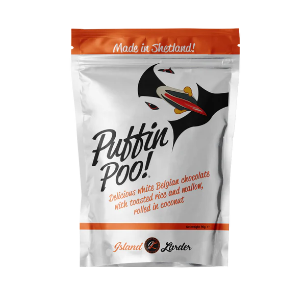 Shetland Puffin Poo - White Belgian Chocolate with mallow and toasted coconut