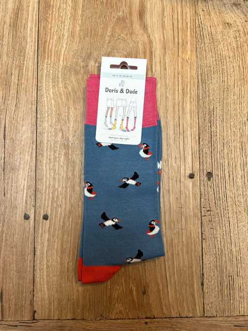 Doris & Dude Puffin Socks Size UK 11-14 ( EU  46-50 )