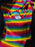 Annie Glue Roll Neck Stripey Jumper in Rainbow