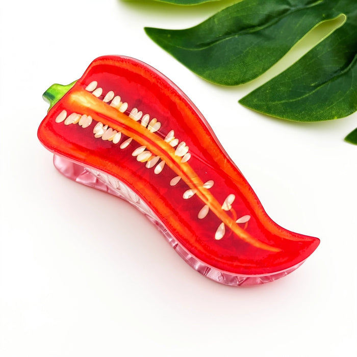 TheDivaSoap - Red Chilli Pepper Hair Claw Clip