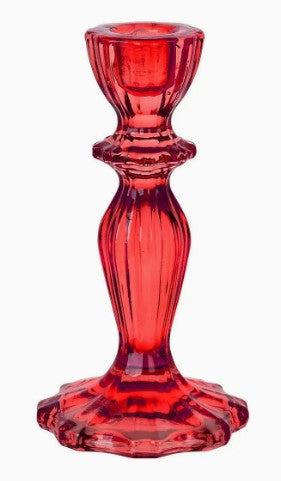 Talking Tables - Red Glass Candlestick Holder