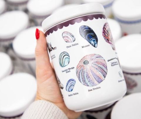 NEW Sarah Leask Sea Treasures Ceramic Jar