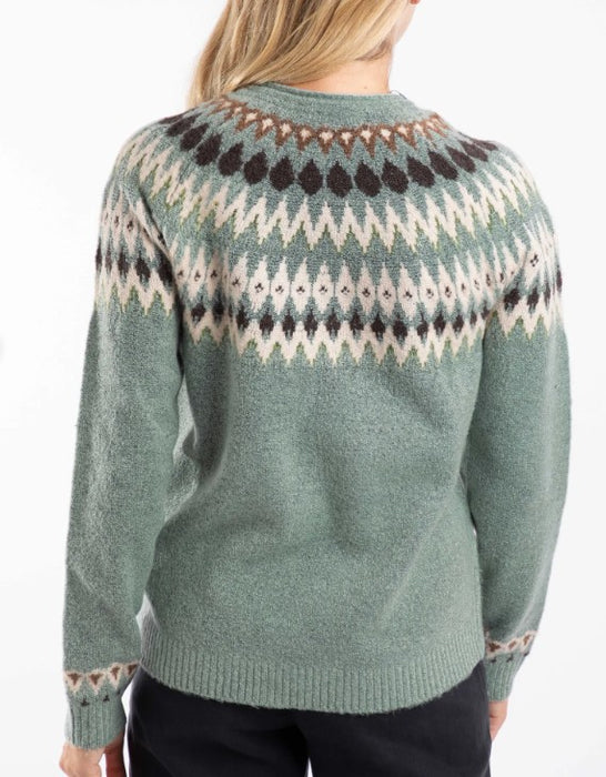 NEW 25% OFF Weird Fish - Hatty Fair Isle Cardigan Sea Mist