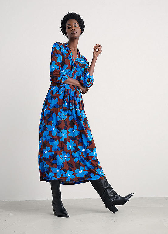 NEW 25% OFF Seasalt Harbour Cove Dress - Macro Flower Cocoa