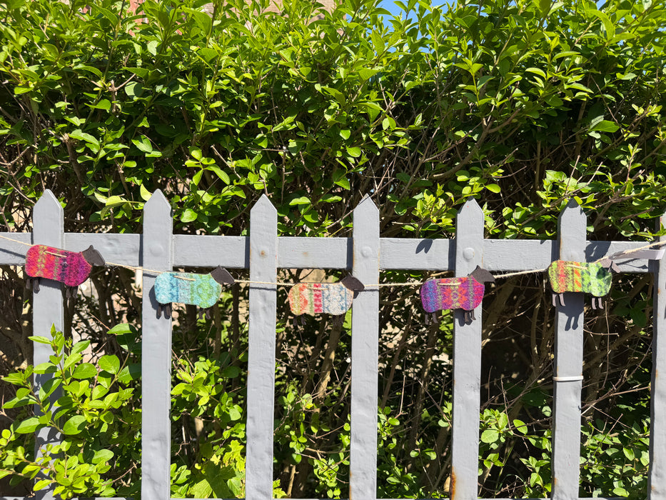 Southbeach Designs x Judith Glue Rackwick Fair Isle Sheep Bunting
