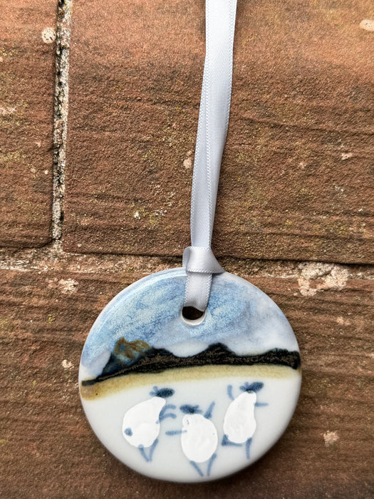Highland Stoneware Sheep Hanging Ornament
