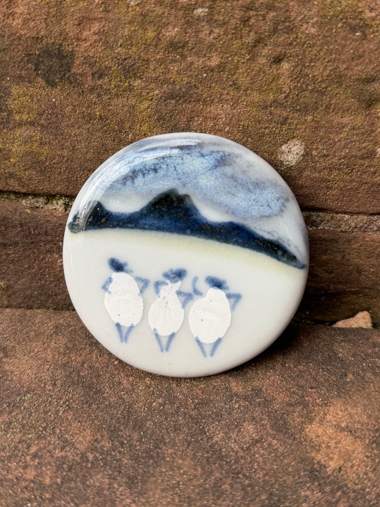 Highland Stoneware Sheep Magnet