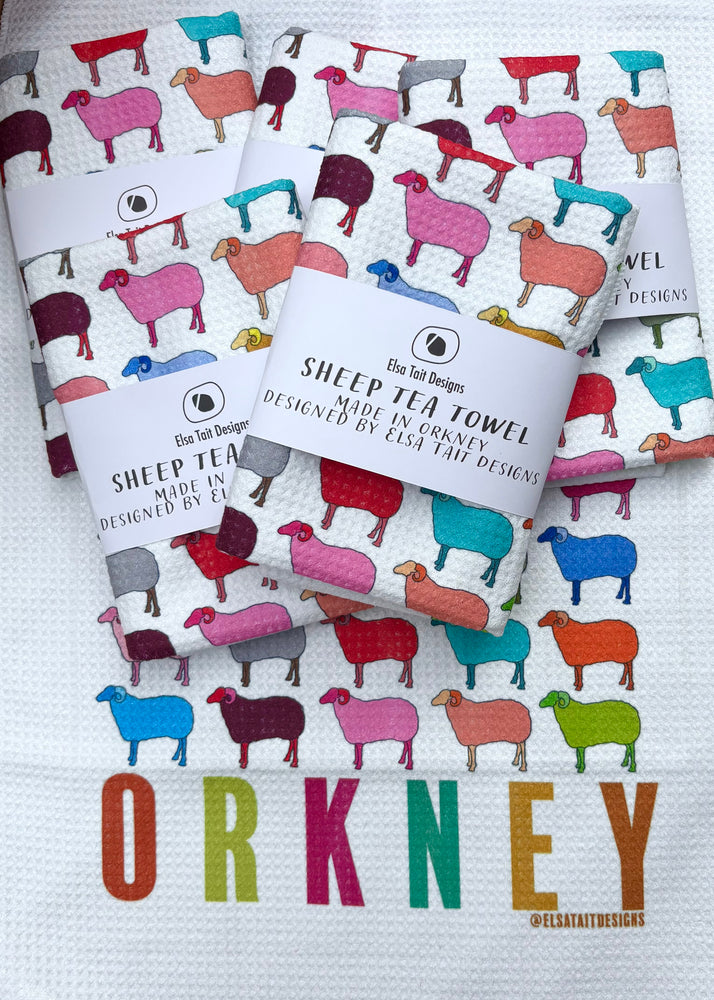 Elsa Tait Designs Orkney Sheep Tea Towel