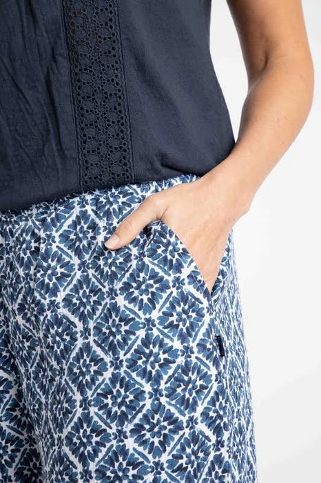 NEW Weird Fish Zendaya Printed Double Cloth Wide Leg Trousers Twilight