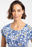 NEW Weird Fish Tallahassee Printed Jersey Dress Blue Sapphire
